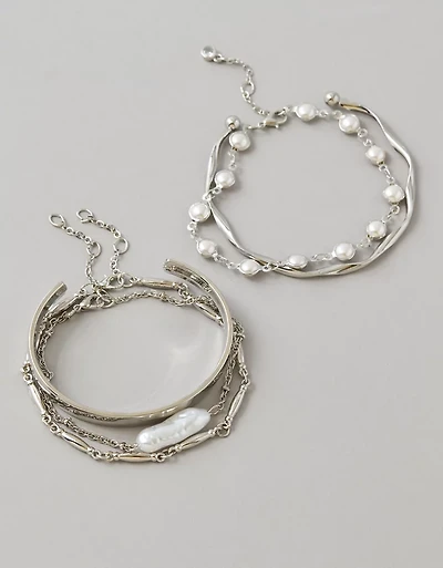 Emballage de cinq bracelets-manchette AE