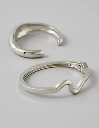 Ensemble de deux bracelets à charnière ondulée AEO