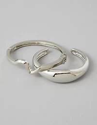 Ensemble de deux bracelets à charnière ondulée AEO