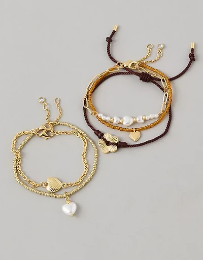 AE Fiber Charm Bracelets 5-Pack