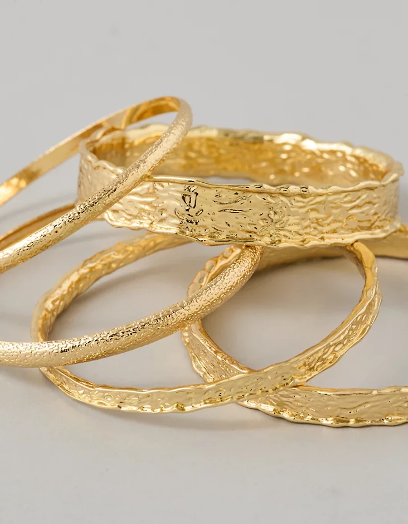 AE Gold Bangles 5-Pack