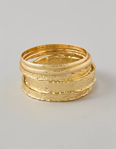 AE Gold Bangles 5-Pack