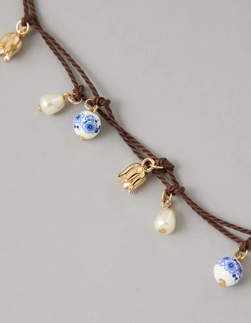 Bracelet de cheville à breloque tulipe AE