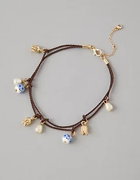 Bracelet de cheville à breloque tulipe AE
