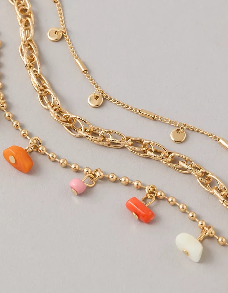 Bracelet de cheville corail AE