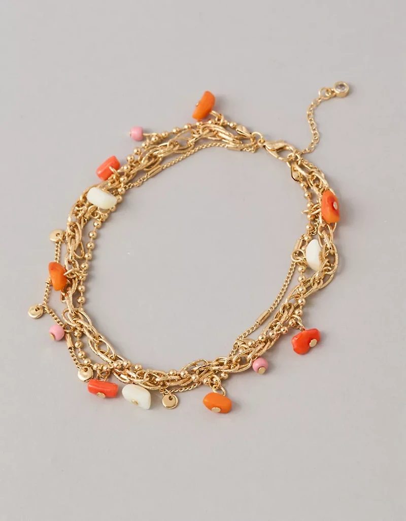 Bracelet de cheville corail AE