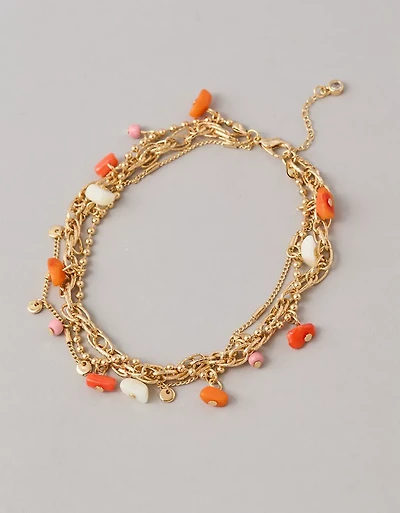 Bracelet de cheville corail AE