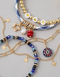 AE Red, White & Blue Bracelet 5-Pack