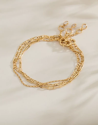 AE Keepers Collection 14K Gold Plated Bracelet 3-Pack