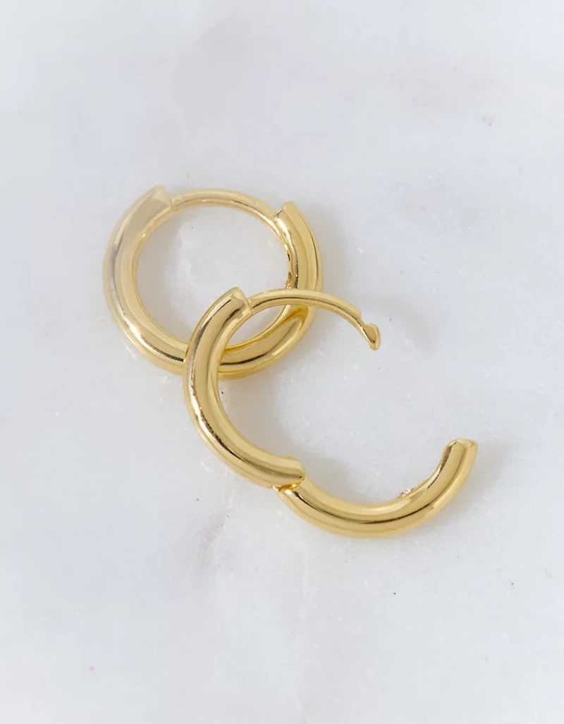 Petites créoles plaquées or 14 carats de la collection Keepers AEO
