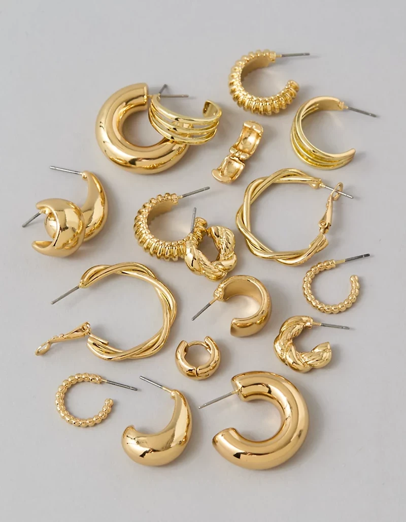 Ensemble de neuf paires de créoles AEO