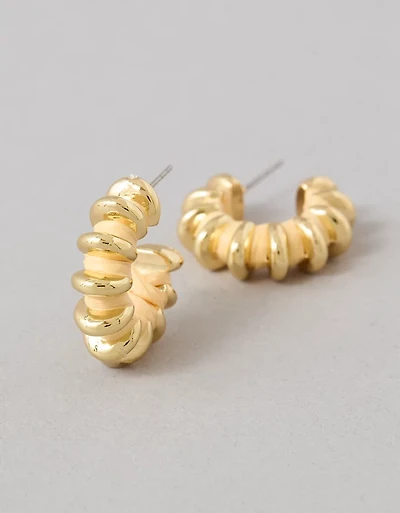 AEO Raffia Hoop Earrings