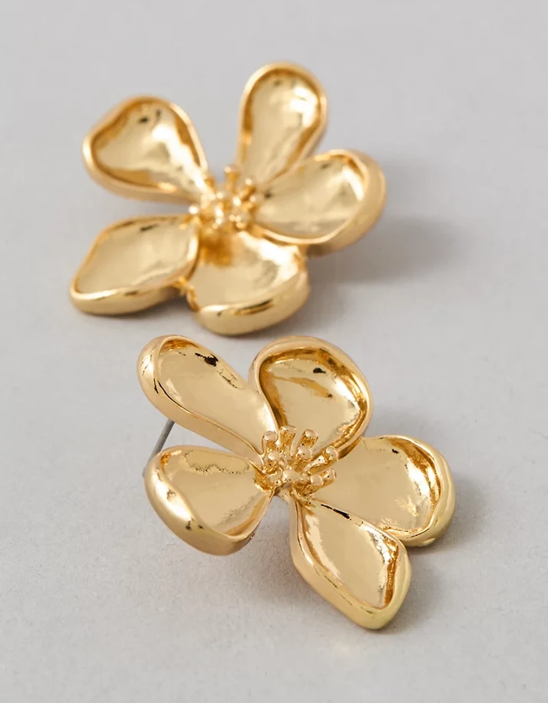 Boucles d’oreilles fleur dorée AEO