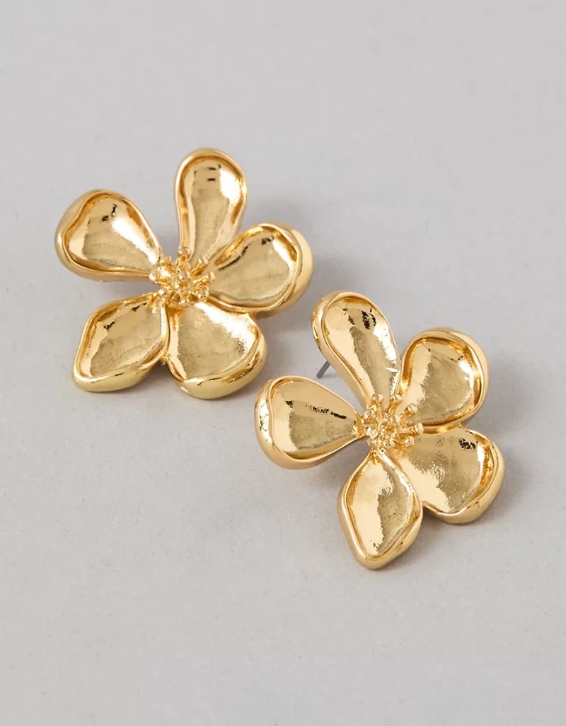 Boucles d’oreilles fleur dorée AEO
