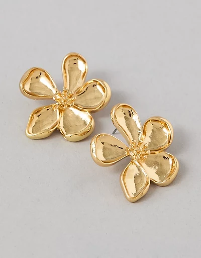 Boucles d’oreilles fleur dorée AEO