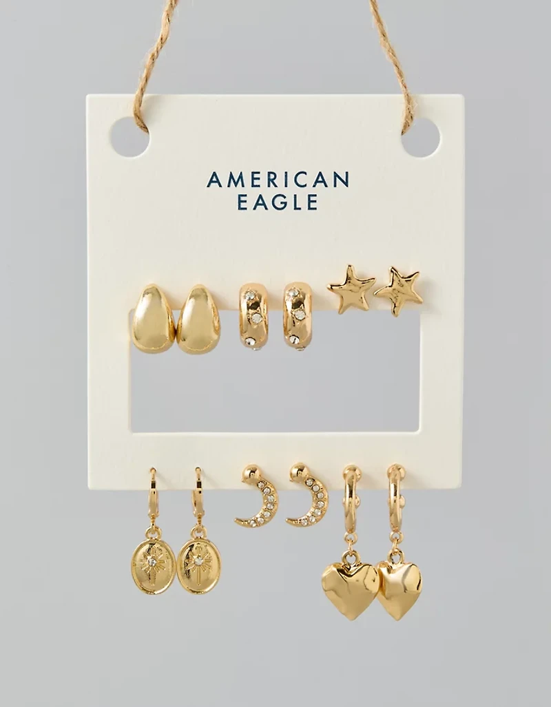 AE Star & Heart Earrings 6-Pack