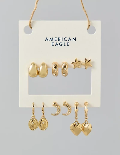 AE Star & Heart Earrings 6-Pack