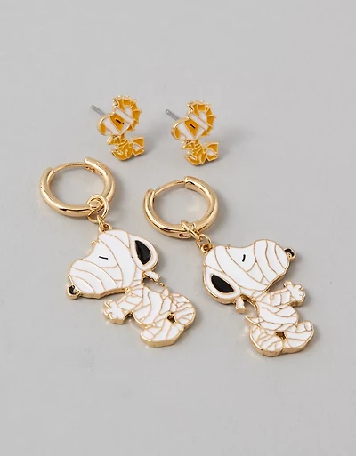 Lot de deux paires boucles d’oreille Snoopy d’Halloween AEO