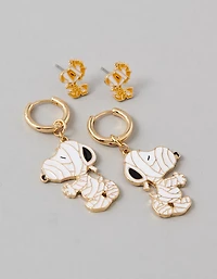 Lot de deux paires boucles d’oreille Snoopy d’Halloween AEO