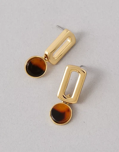 Boucles d’oreilles géométriques écaille de tortue AEO