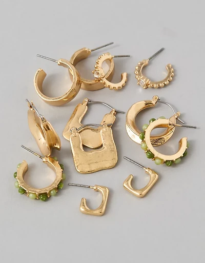 Lot de six paires de boucles d’oreilles rectangulaires AEO