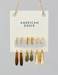 AEO Enamel Hoop Earrings 6-Pack