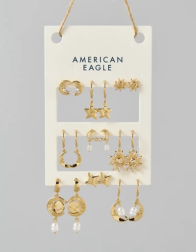 AEO Celestial Earrings 9-Pack