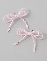 Boucles d’oreille en forme de boucle avec perle AE
