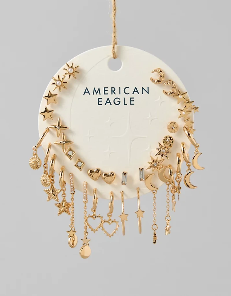 Emballage de 18 boucles d’oreilles perle et métal AE