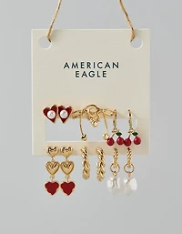 Emballage de six paires de boucles d’oreille de la Saint-Valentin AE