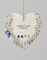 Emballage de 18 paires de boucles d’oreilles argentées AE