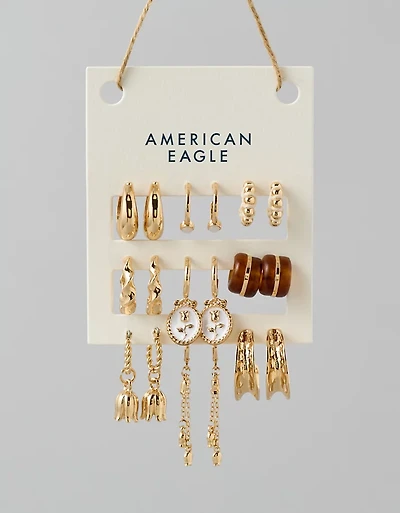 AE Hoop Earrings 9-Pack