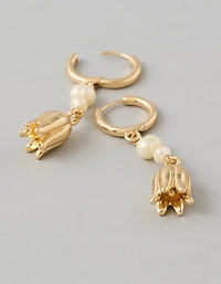 Boucles d’oreille Perle et tulipe AE