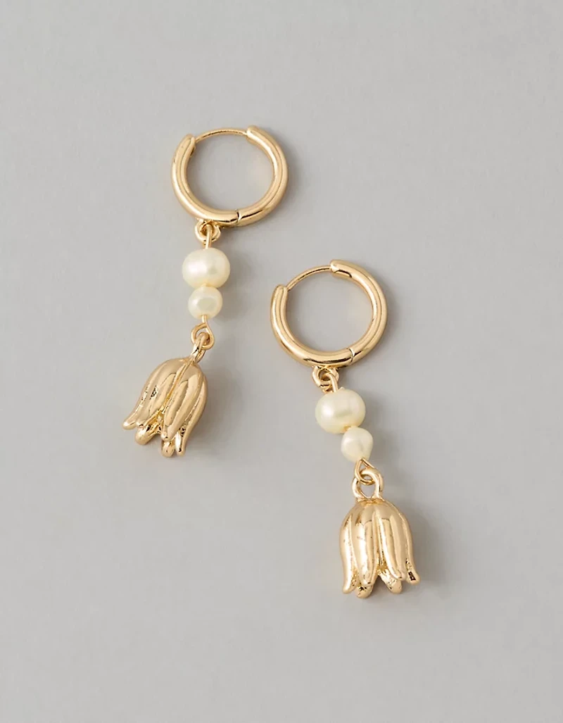 Boucles d’oreille Perle et tulipe AE