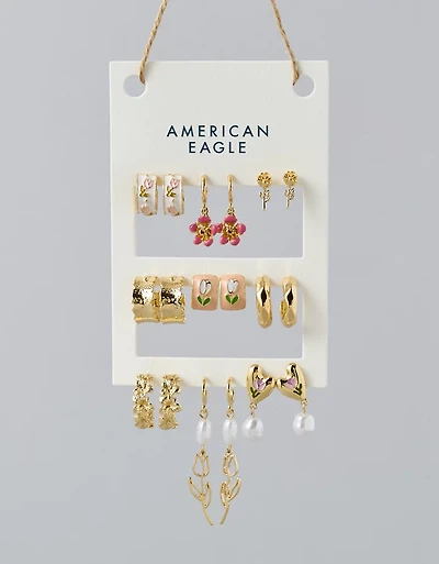 AE Flower Earrings 9-Pack