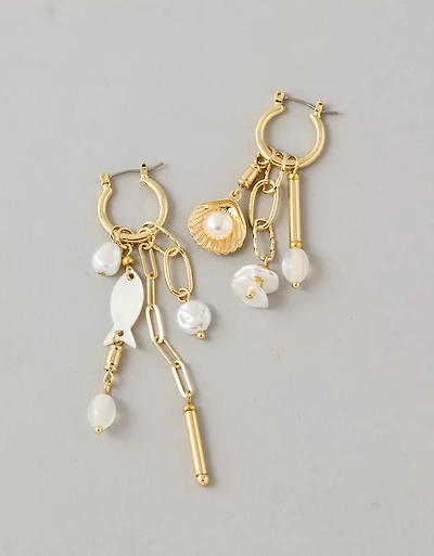 Boucles d’oreilles à motif de poisson pendant AE