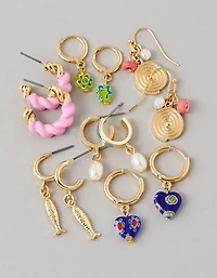 Lot de six paires de boucles d’oreilles assorties AE