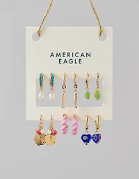 Lot de six paires de boucles d’oreilles assorties AE