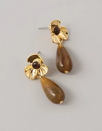 AE Brown Floral Earring