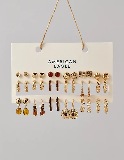 AE Brown Earring 18-Pack