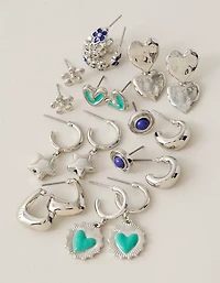 AEO Blue & Metallic Earring 9-Pack