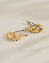 AE Keepers Collection 14K Gold Plated Earrings 3-Pack