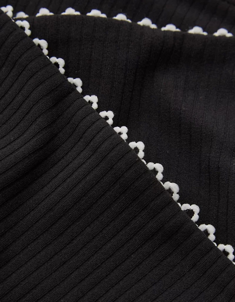OFFLINE By Aerie Real Me XTRA Ribbed Picot Trim Crossover Legging