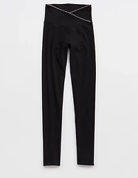 OFFLINE By Aerie Real Me XTRA Ribbed Picot Trim Crossover Legging