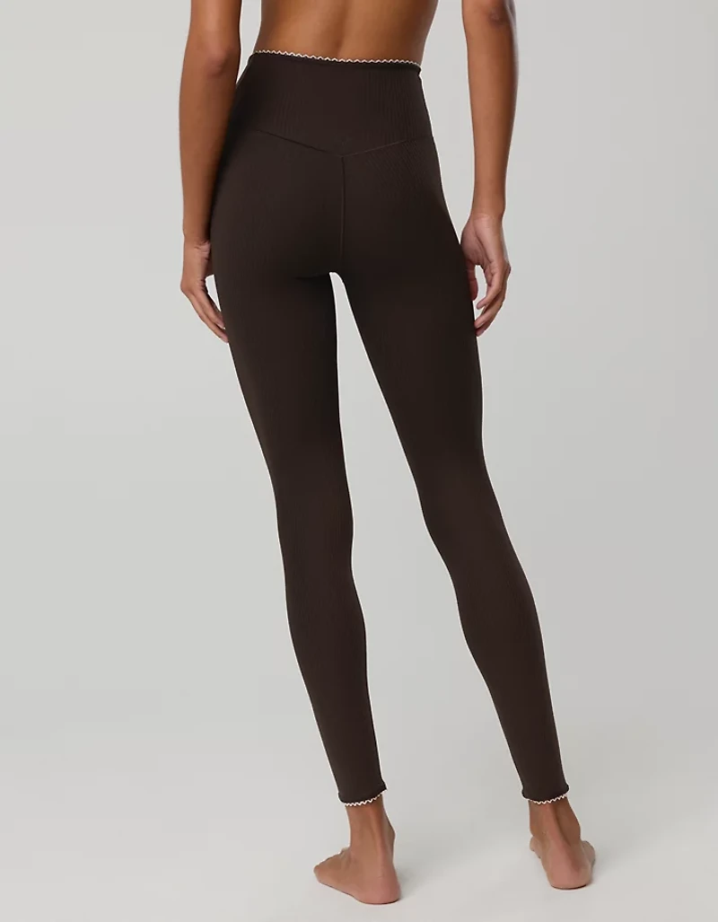 OFFLINE By Aerie Real Me XTRA Ribbed Picot Trim Crossover Legging