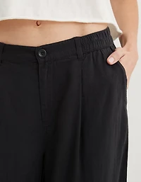 Aerie Linen Blend High Waisted Trouser