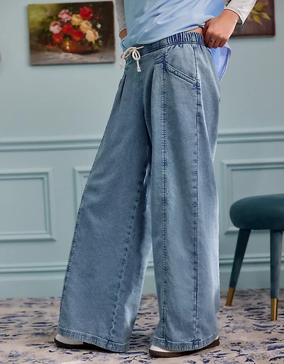 Aerie Daydream Denim Stretch Trouser