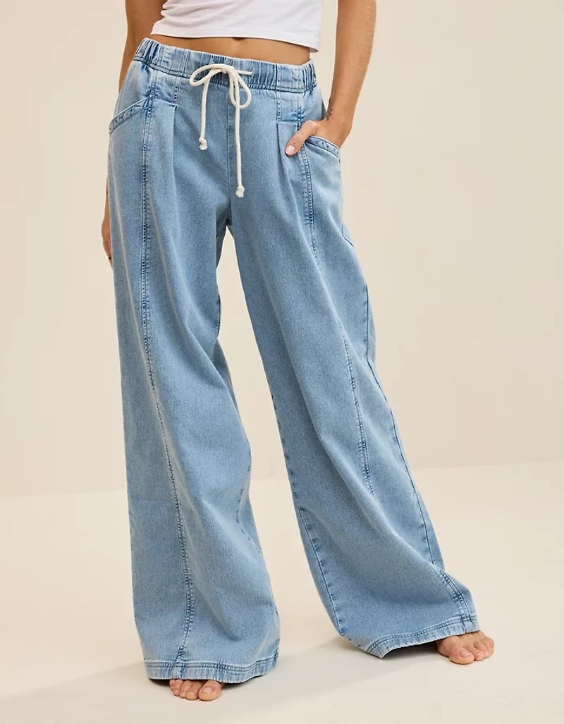Aerie Daydream Denim Stretch Trouser