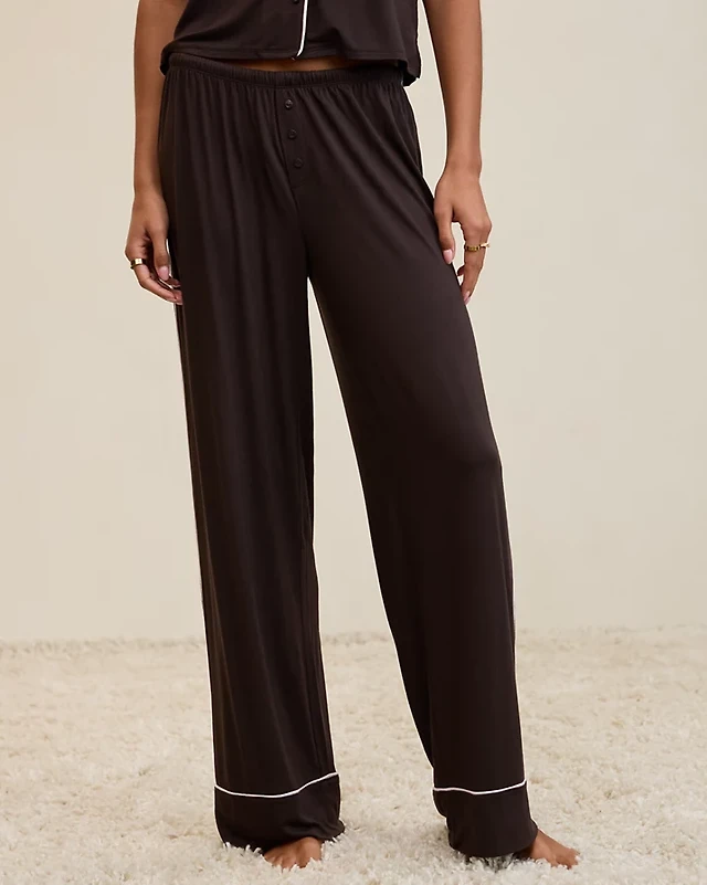 OVERSLEPT by Aerie Real Soft® Piping PJ Pant