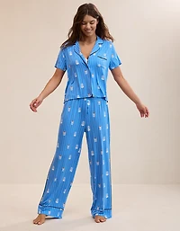 OVERSLEPT by Aerie Real Soft® Piping PJ Pant